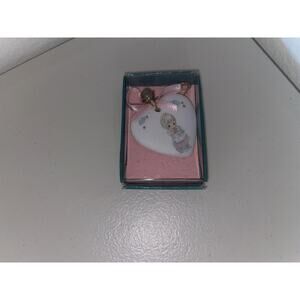 Precious Moments "Heart Shapedl" 2.5" Christmas Ornament Enesco Porcelain Figure